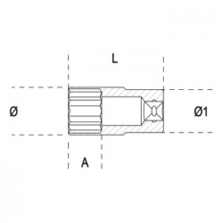 BETA Chiave a Bussola Esagonale Lunga 1/2" 920AL 16