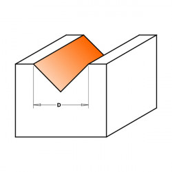 CMT Fresa per Intagli a V 90° D12,7