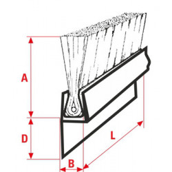 SIT Strip in PVC Marrone per Porte 1000 mm | 1131